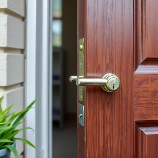 apartment entry secured with bolt lock