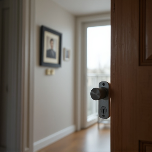 apartment entry secured with bolt lock