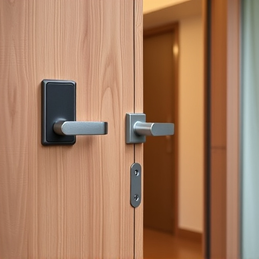 apartment entry secured with bolt lock