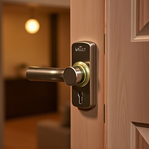 apartment entry secured with bolt lock