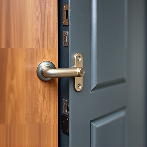 apartment entry secured with bolt lock