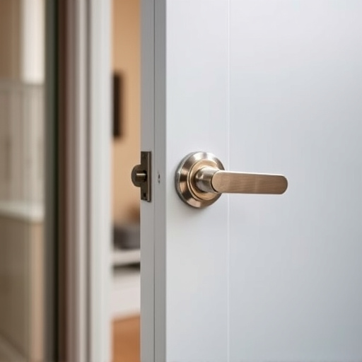 apartment entry secured with bolt lock