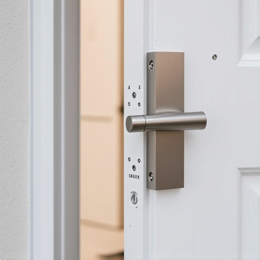 apartment entry secured with bolt lock