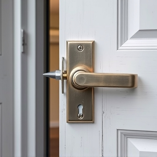 apartment entry secured with bolt lock