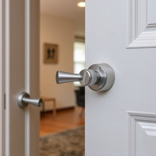 apartment entry secured with bolt lock