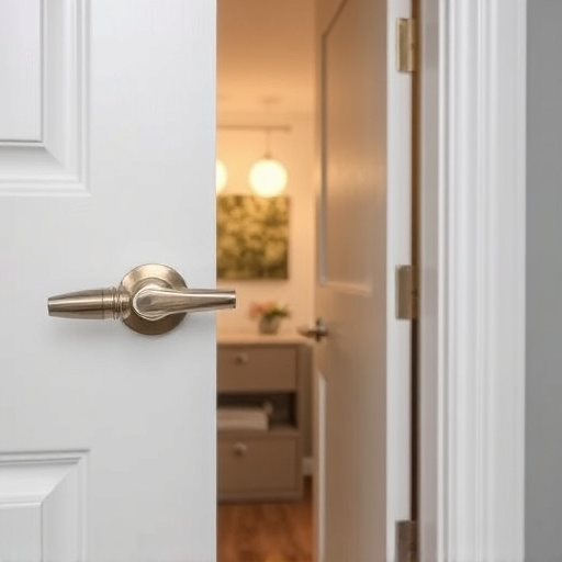 apartment entry secured with bolt lock
