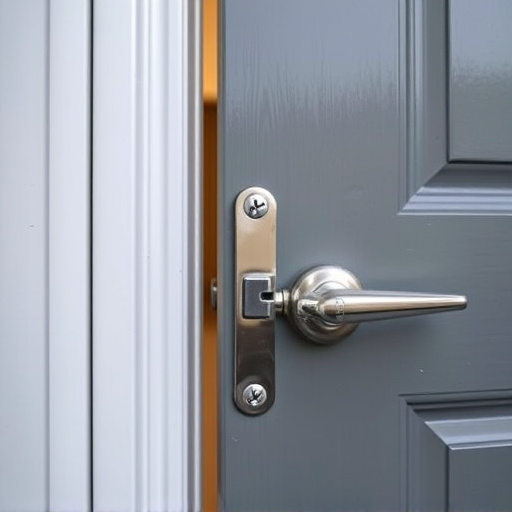 apartment entry secured with bolt lock
