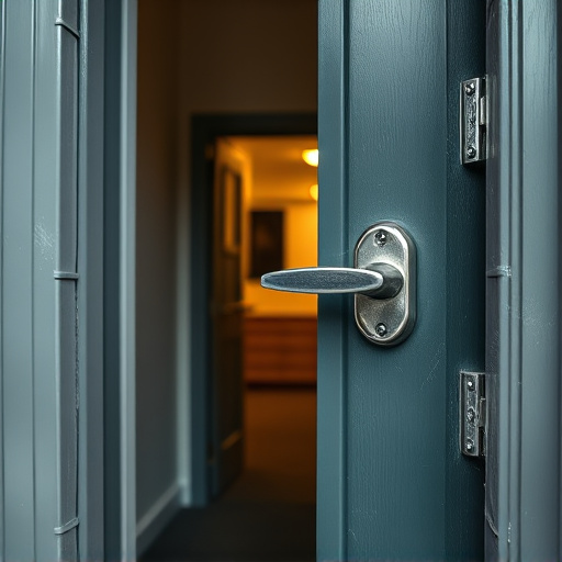 apartment entry secured with bolt lock