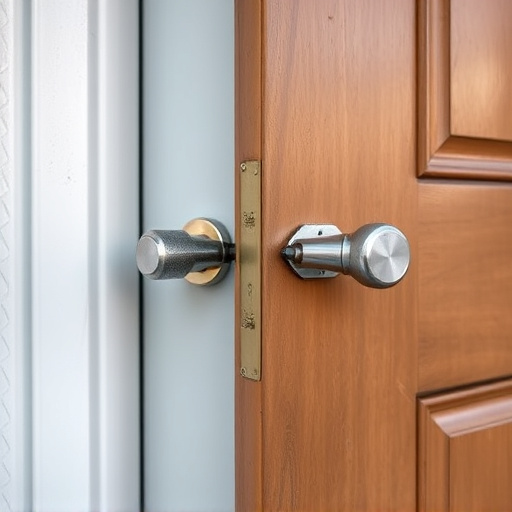 apartment entry secured with bolt lock