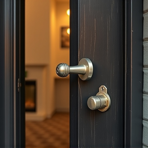 apartment entry secured with bolt lock
