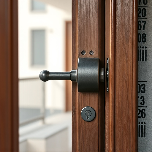 apartment entry secured with bolt lock