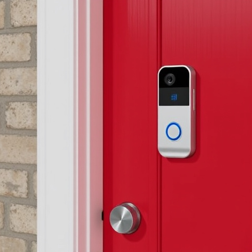compact wireless doorbell at urban entry