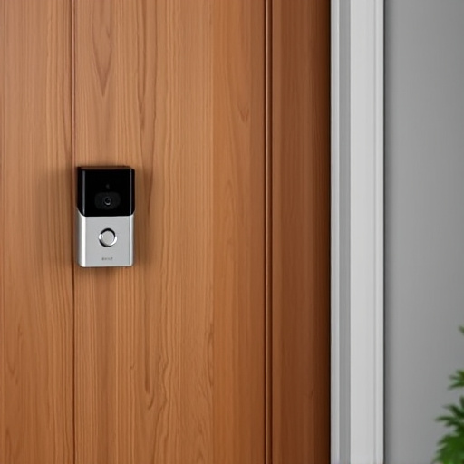 compact wireless doorbell at urban entry