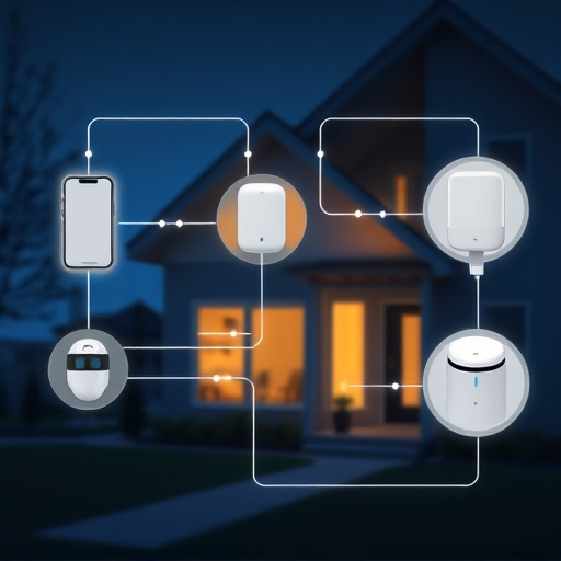 connected smart home with multiple sensors