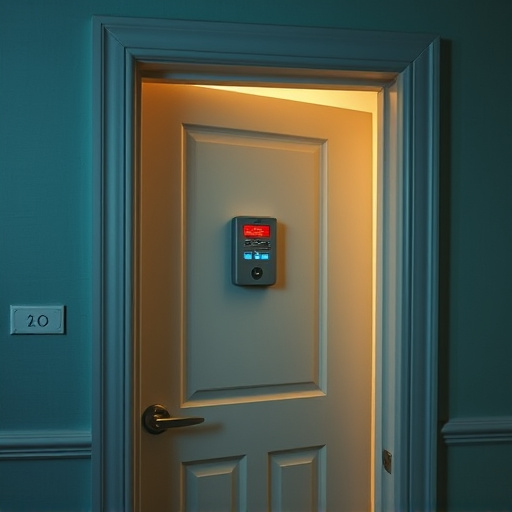 discreet door alarm placed in hostel doorframe