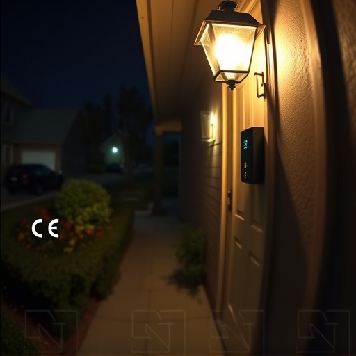 doorbell camera recording visitor at night