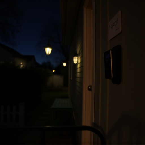 doorbell camera recording visitor at night