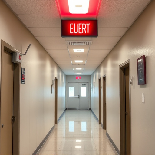 emergency alert system inside hallway