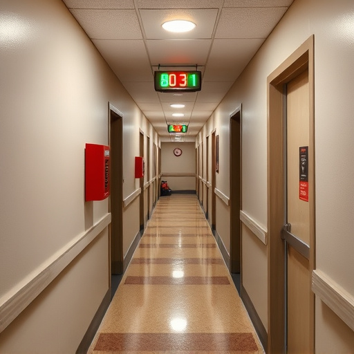 emergency alert system inside hallway