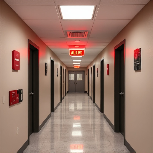 emergency alert system inside hallway