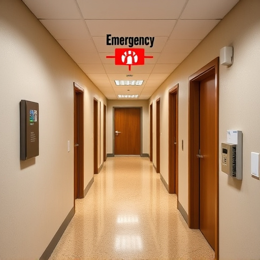 emergency alert system inside hallway