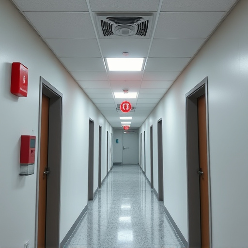 emergency alert system inside hallway