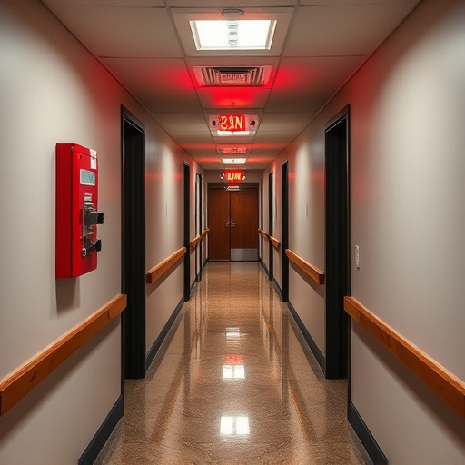 emergency alert system inside hallway