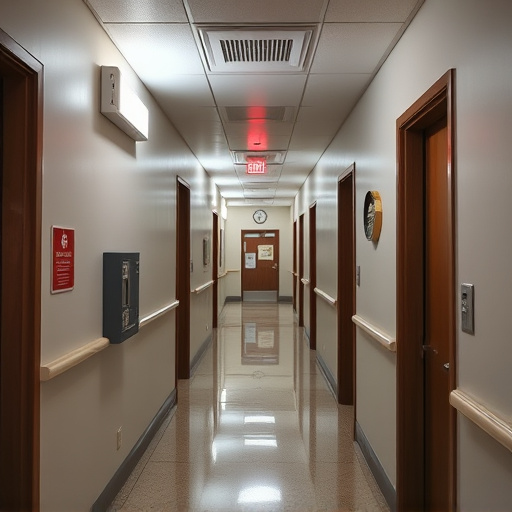 emergency alert system inside hallway
