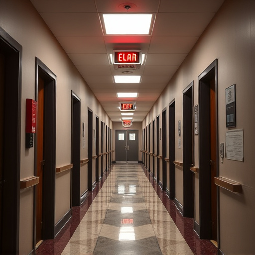 emergency alert system inside hallway