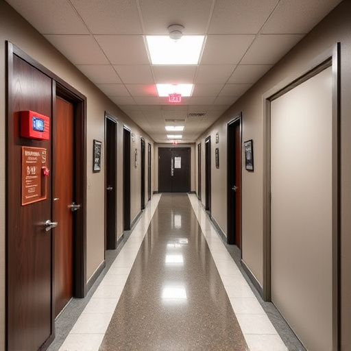 emergency alert system inside hallway