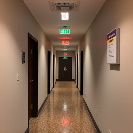emergency alert system inside hallway