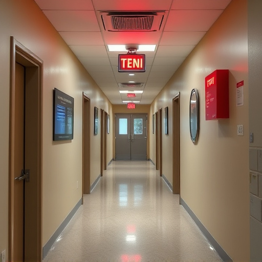 emergency alert system inside hallway