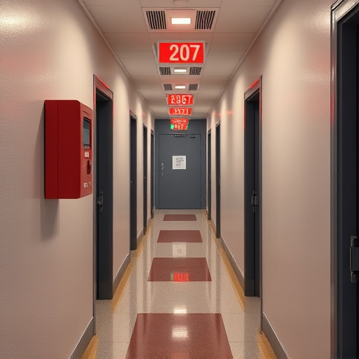 emergency alert system inside hallway