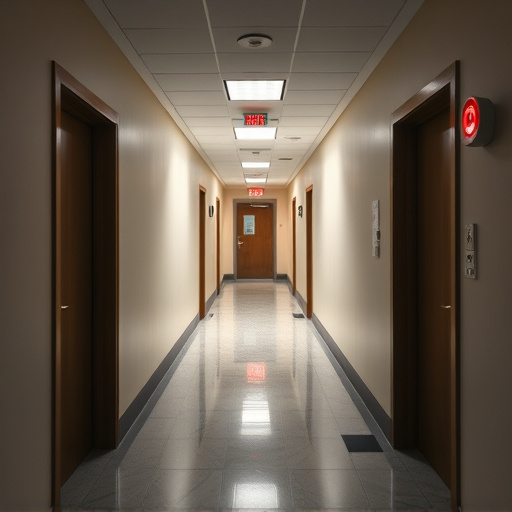 emergency alert system inside hallway