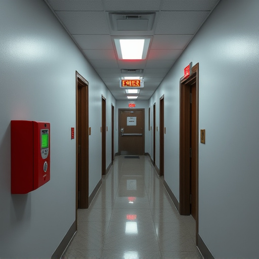 emergency alert system inside hallway