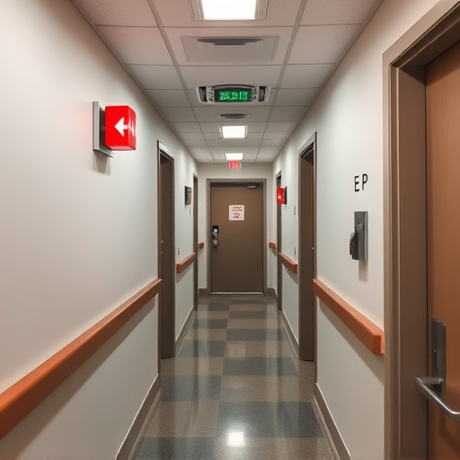 emergency alert system inside hallway