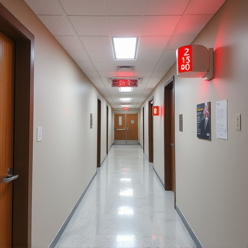 emergency alert system inside hallway