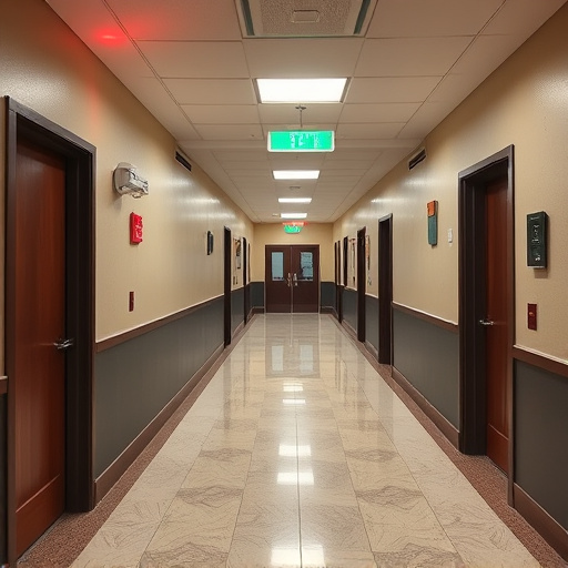 emergency alert system inside hallway