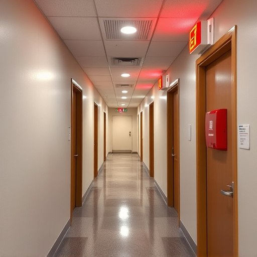 emergency alert system inside hallway