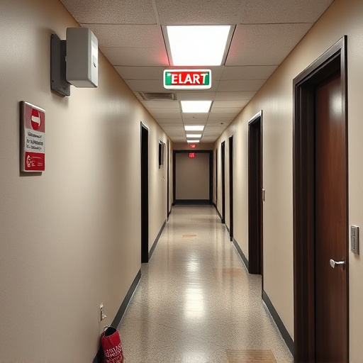 emergency alert system inside hallway