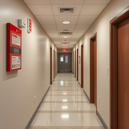 emergency alert system inside hallway