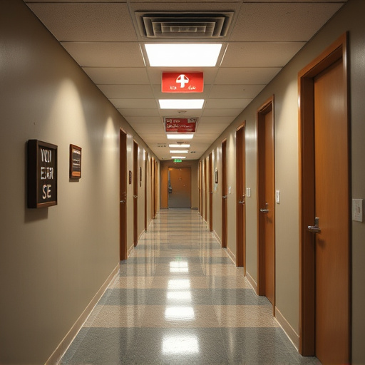emergency alert system inside hallway