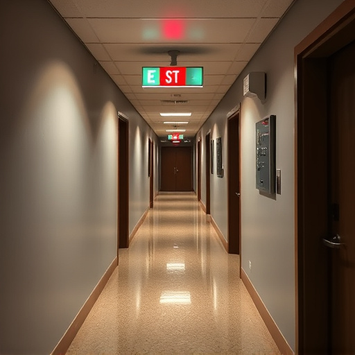 emergency alert system inside hallway