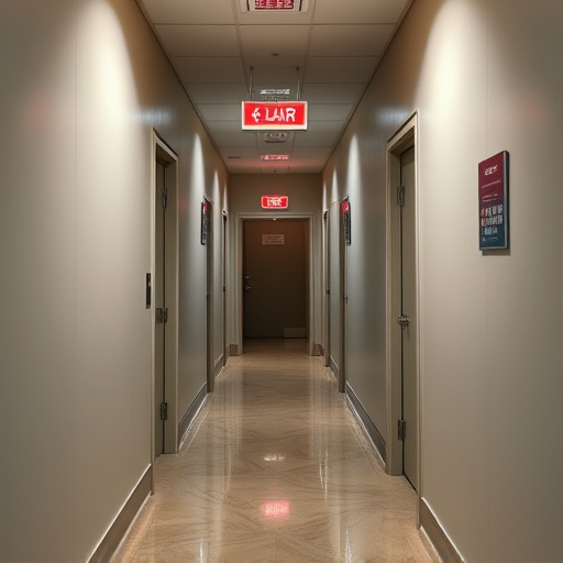emergency alert system inside hallway