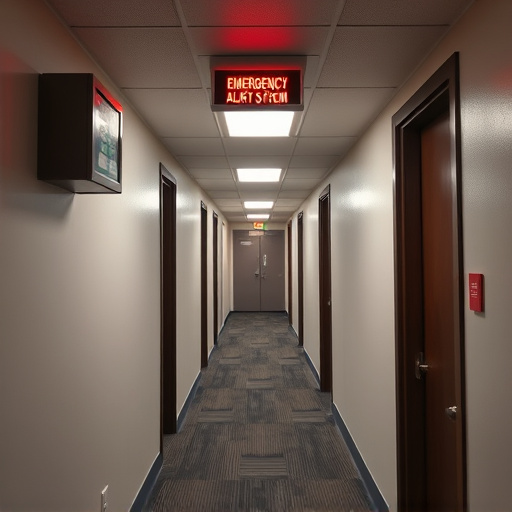 emergency alert system inside hallway