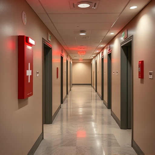 emergency alert system inside hallway