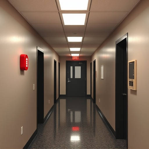 emergency alert system inside hallway
