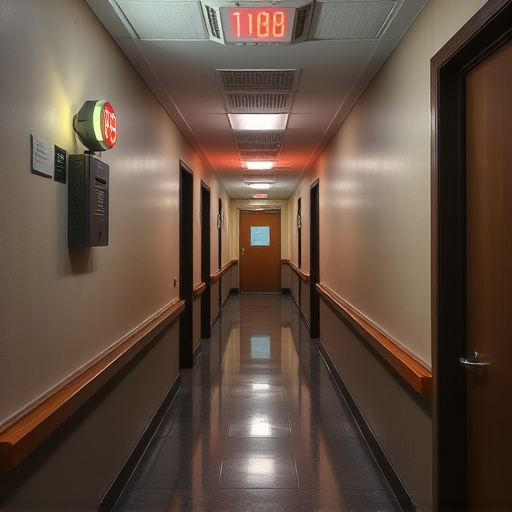 emergency alert system inside hallway