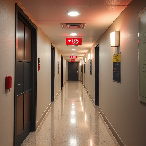 emergency alert system inside hallway
