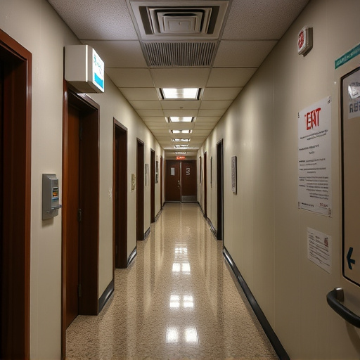 emergency alert system inside hallway
